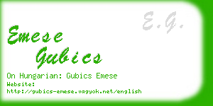 emese gubics business card